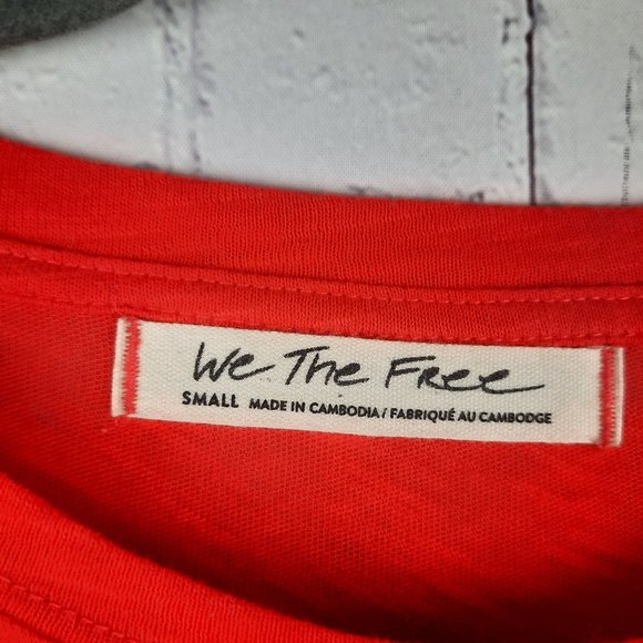 Free People We the Free Orange Short Sleeve Tee - Picture 5 of 11